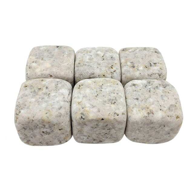6pc 100% Natural Whiskey Stones Sipping Ice Mold Whisky Stone Whisky Rock Cooler Wedding Favor Christmas Bar: Yellow