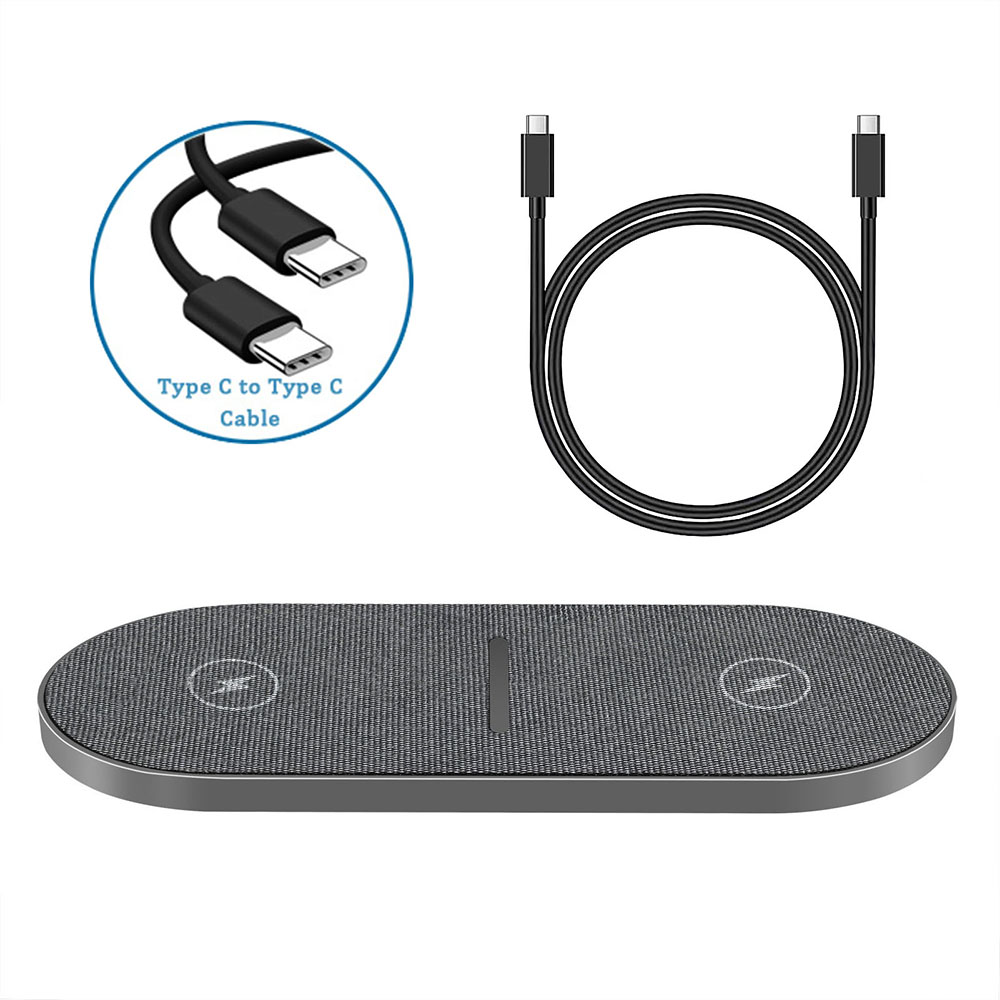 40W 2 in 1 Wireless Charging Pad for iPhone 15 14 13 12 11 Pro Max XS XR X Airpods Pro 3 Fast Charger Mat Dual 20W Station Stand