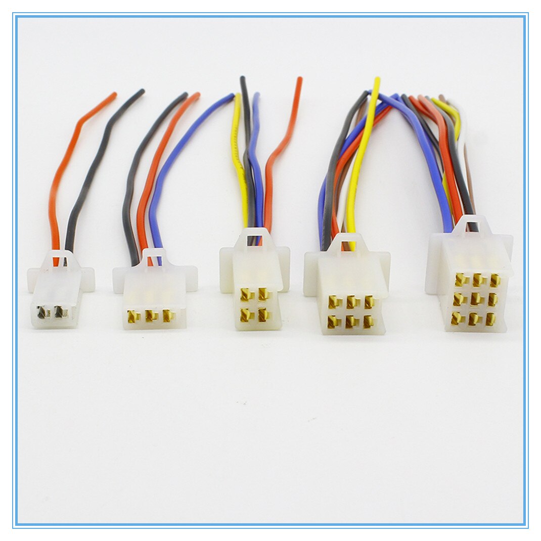 1Sets 2.8mm Automotive 2.8 Electrical 20CM wire Connector Male Female cable terminal plug Kits Motorcycle ebike car