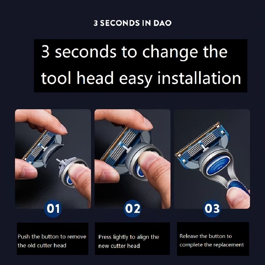 4/8 stuks handmatig scheermes voor mannen, vijf lagen mesjes, zonder meshouder, roestvrijstalen scheermesjes, geen huidbeschadiging, ouderwets scheermes