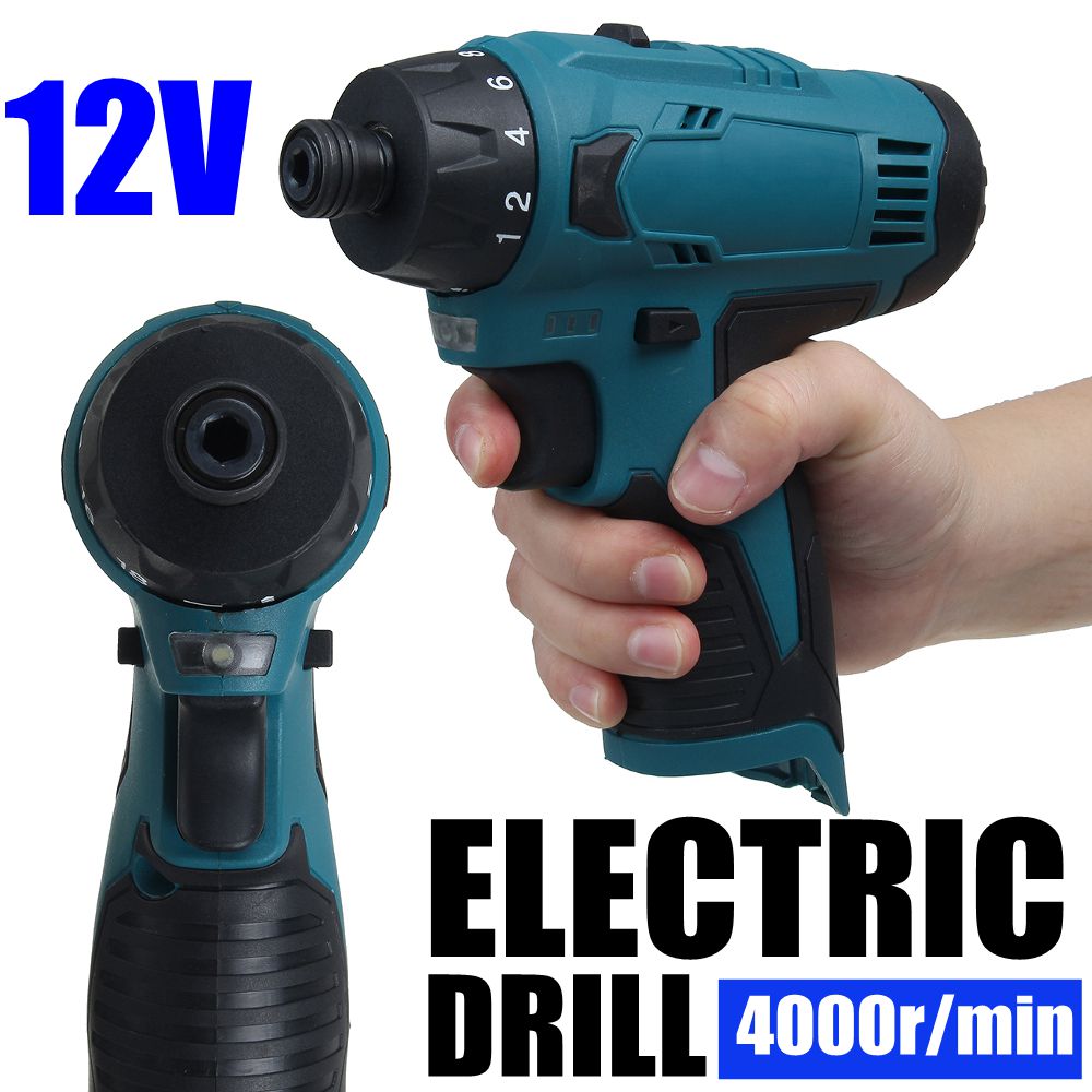 12V Two-speed adjustable Electric Screwdriver Cordless Electric Drill with Self-locking chuck LED lights for Bosch Battery