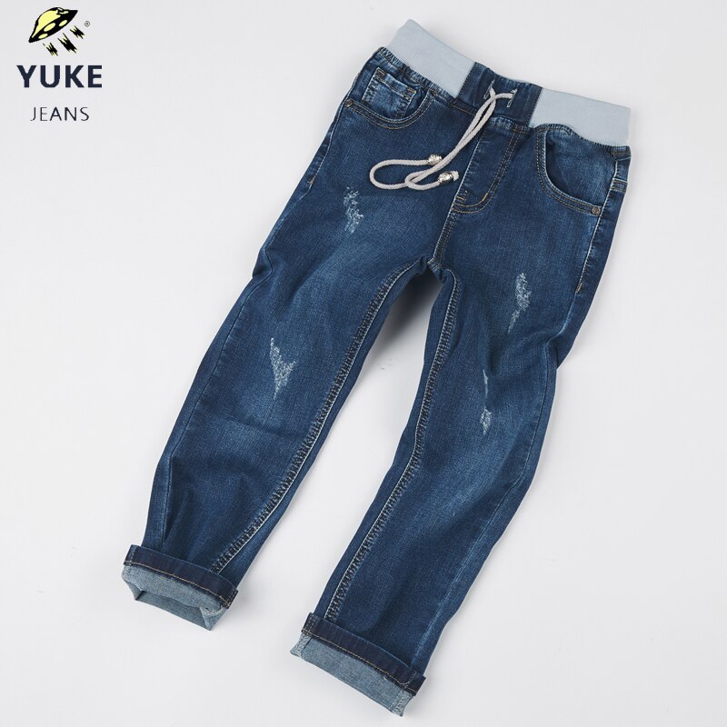 YUKE Boy, Jeans Elastic Band Slim Fit Casual Jeans Men's Stretch Straight Jeans Children's Jeans 1-5 Age M13947