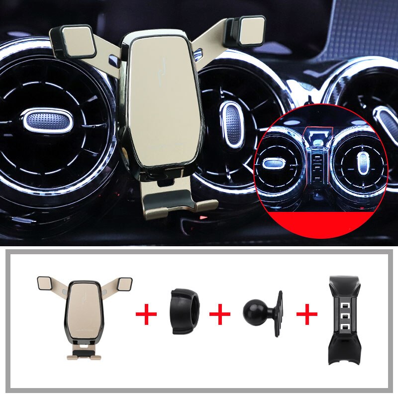 for mercedes glb Interior accessories glb Phone holder glb200 Interior modified navigation bracket: Golden