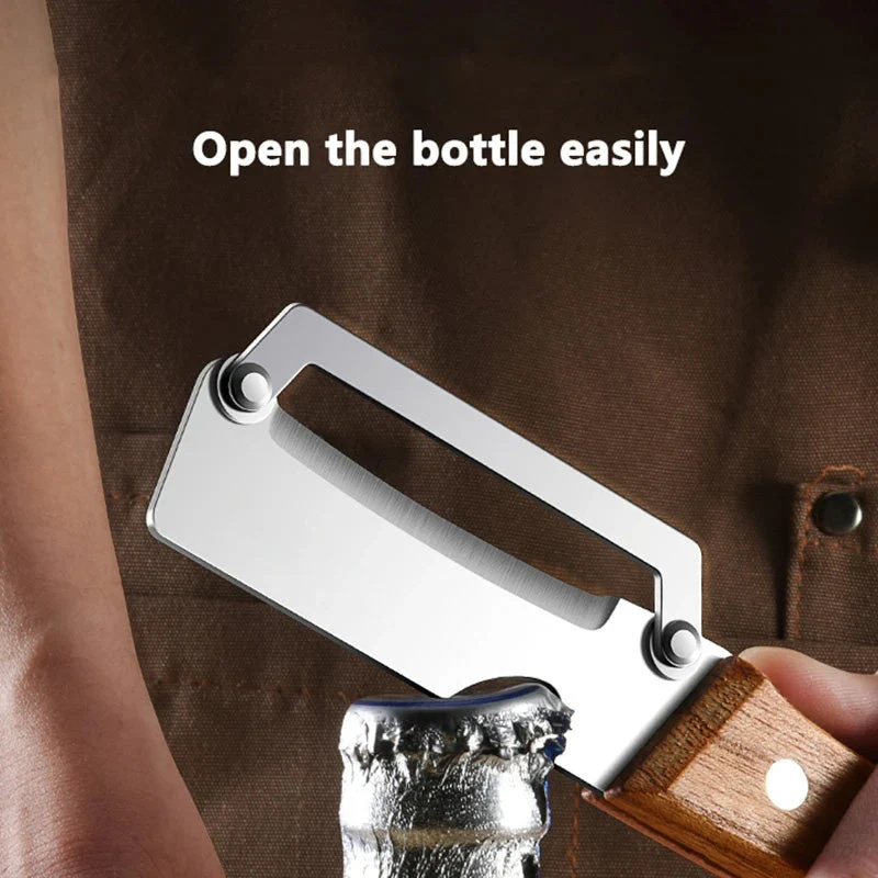 1pc edelstahl-sparschäler mit holzgriff zum schälen und schneiden von obst und gemüse | langlebig und leichtgängig