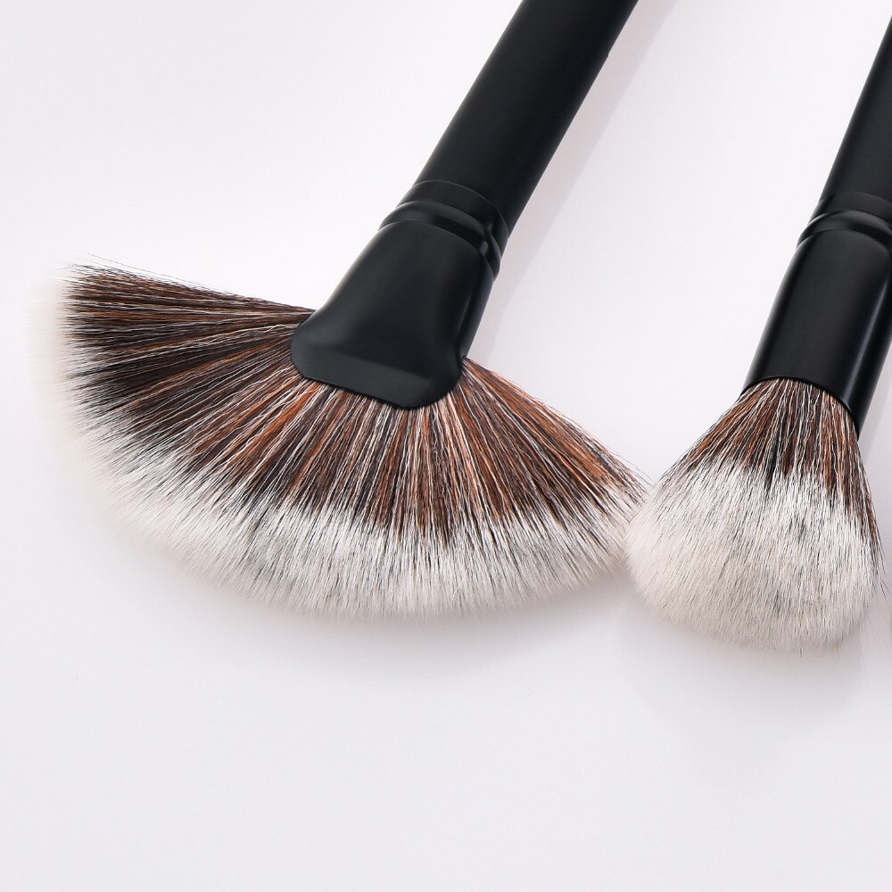 Vvhuda duo kwast 8 -delige make-upset poeder foundation buffer contour synthetisch cosmetisch gereedschap dubbelzijdig