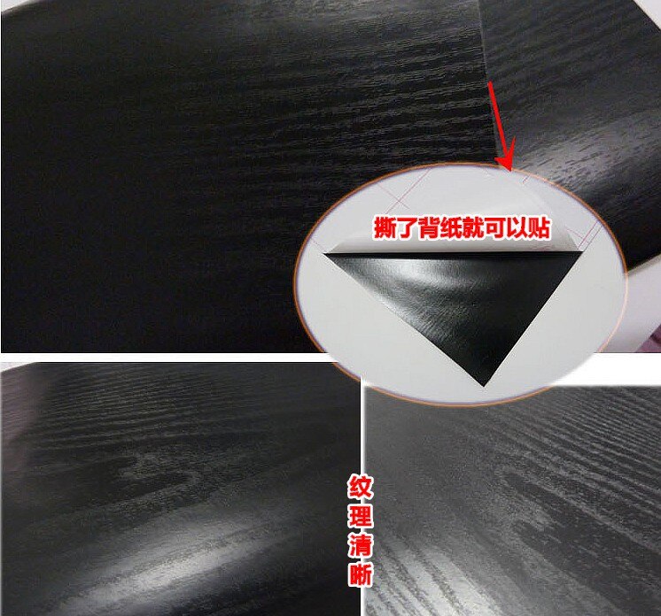 Behang Kast Meubels Hout Fiber Wallpaperblack Hout Matt Meubels Stickers Boeing Film Pvc Zelfklevend Papier Terug Vinyl