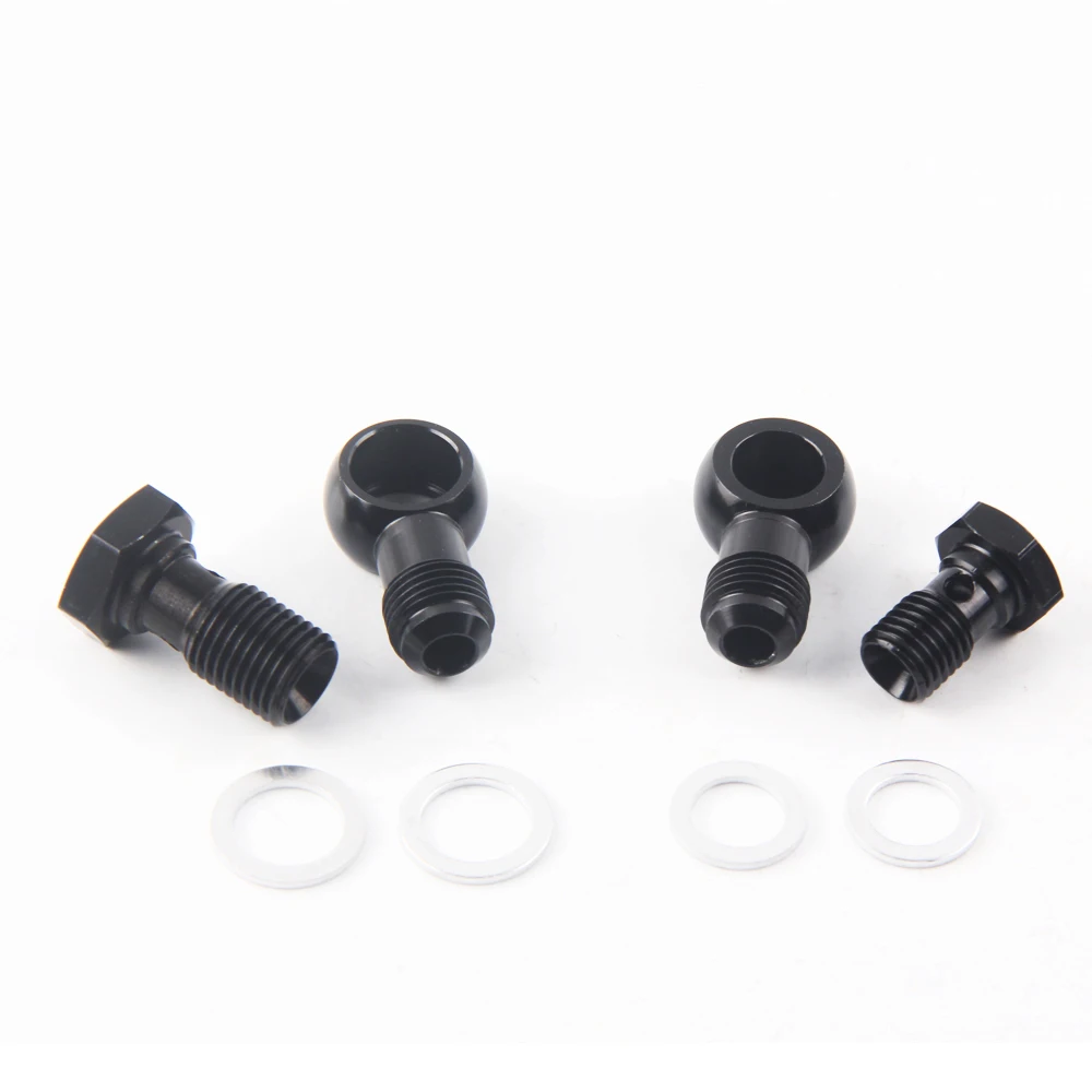Tornillo de embrague hidráulico de perno M12 x 1,5 M14 x 1,5 con montaje de Banjo de aluminio salida Banjo macho an6 adaptador de ajuste 12mm 14mm