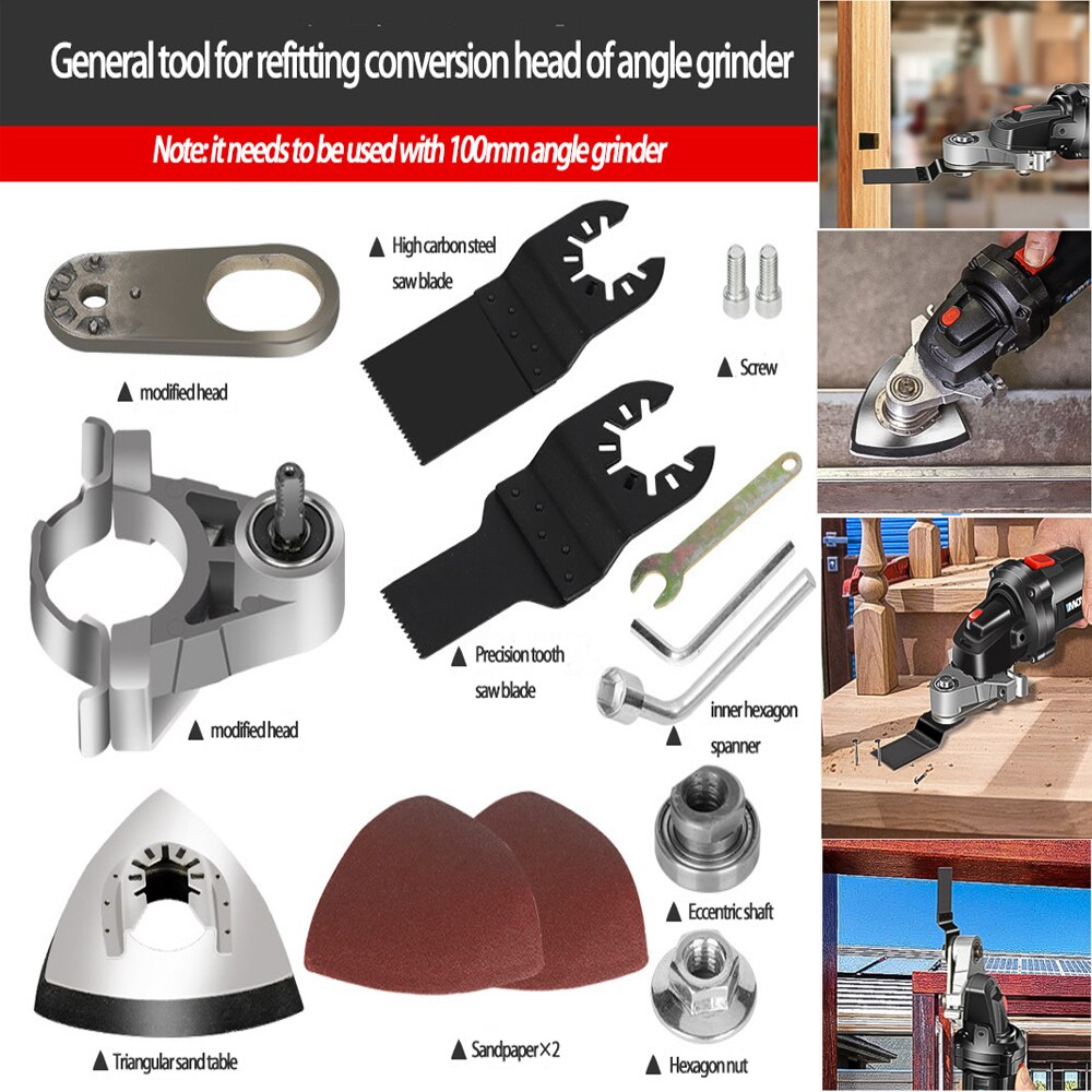 Piccoli accessori per la modifica dell'adattatore per smerigliatrice angolare elettrica supporto per smerigliatrici elettroutensili Ushm 125mm regolazione della macchina 230mm