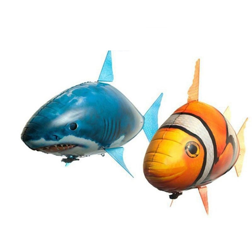 The Remote Controlled Fish Blimp Suspension Flying Shark Toy Remote Control Inflatable Flying Fish Hs Clown Fish