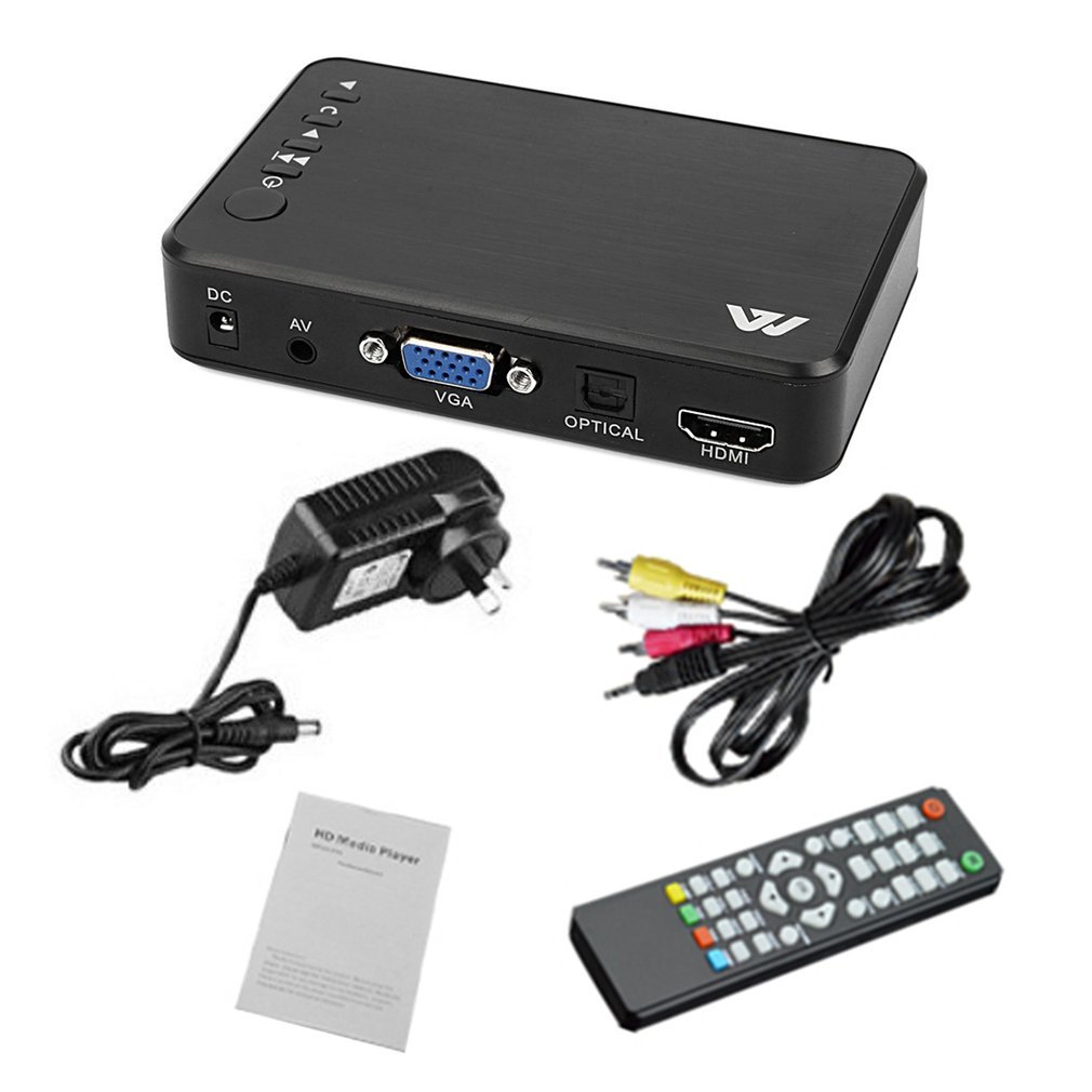 Full HD Media Player Mini Autoplay Full HD 1920x1080 HDMI VGA AV USB Hard Disk U Disco SD/SDHC/MMC Card Ultime F10 Externalplayer