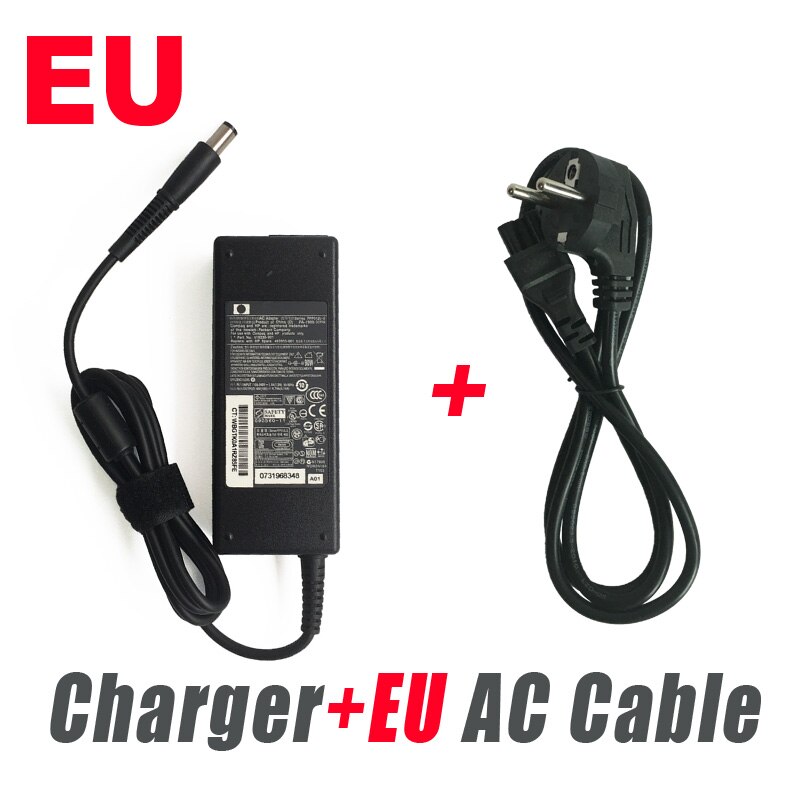 Genuine Laptop Ac Adapter 19V 4.74A 90W for HP ProBook 6470b,C6Z41UT,C9J13UT,B8V06UT,Spare 463955-001 608428-001 Notebook Power: EU