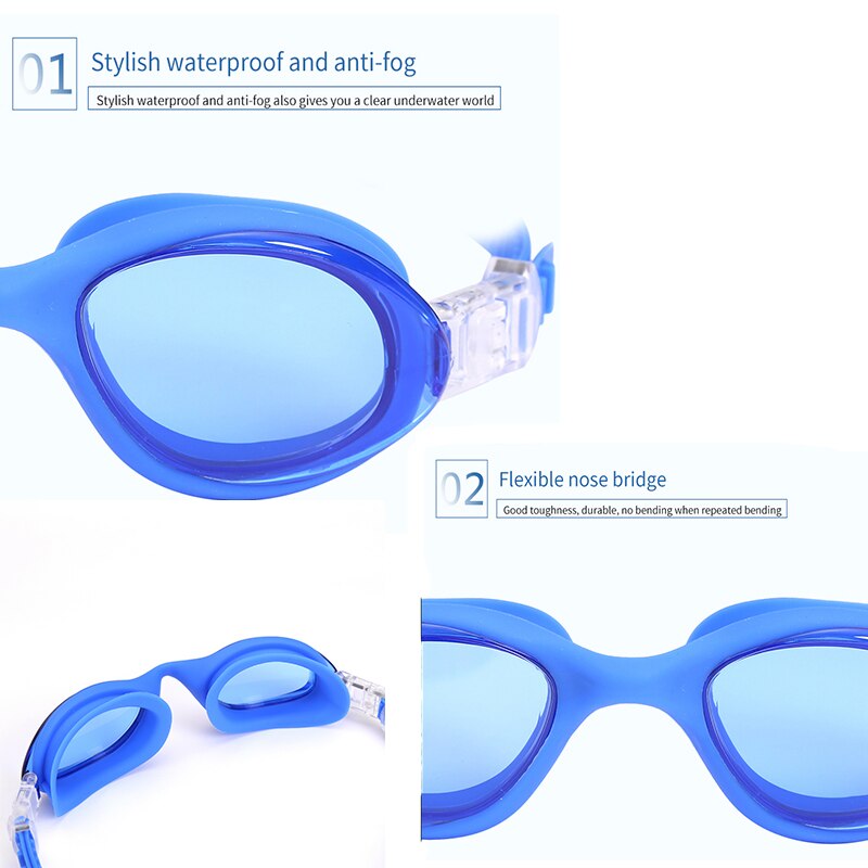 Sports svømning beskyttelsesbriller undervands dykning briller øje slid badetøj til mænd kvinder børn vandtæt svømme glas udendørs