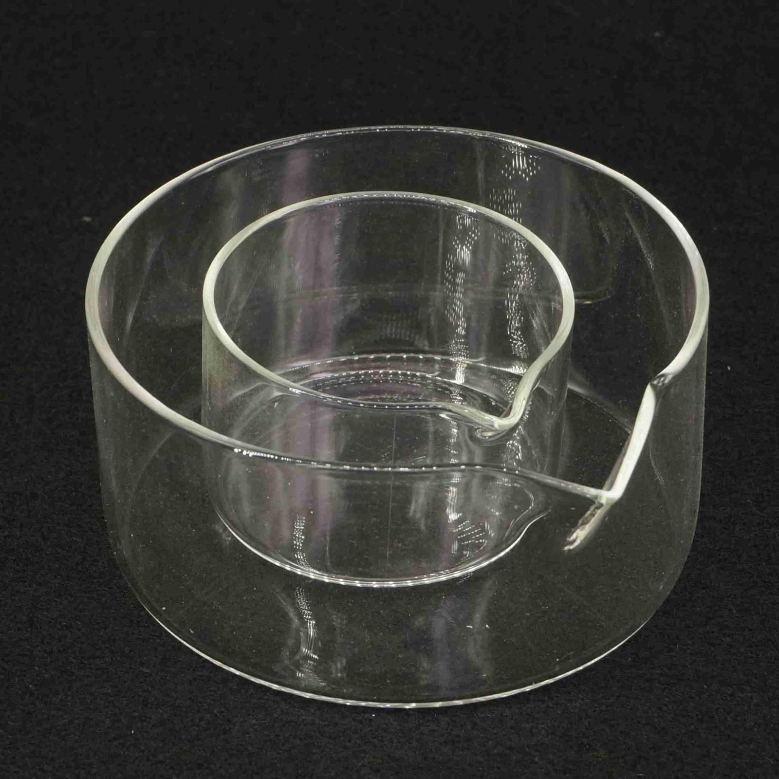Platos de cristal para laboratorio, 60/90/100/125mm, O.D, con caño, experimento de cristalización