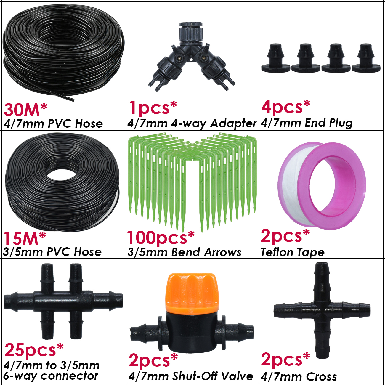 KESLA Garden Automatic DIY Watering Drip Irrigation System Dripper Kit 4/7mm to 3/5mm Hose Pot Bonsai Plant Balcony Greenhouse: Navy Blue