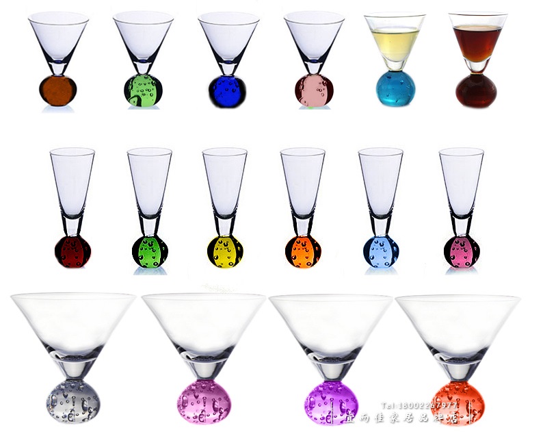 Boll färg triangel bubbla boll kopp liten vin cocktail likör glas whisky tuning bar fashionabla glas