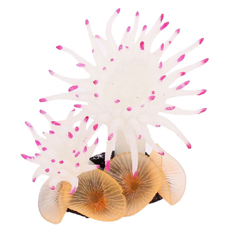Aquarium Koraal Decoratie Zachte Siliconen Kunstmatige Koraal Plant Zee Plant Decoratie Ornament voor Aquarium Aquarium Landschap(Oranje