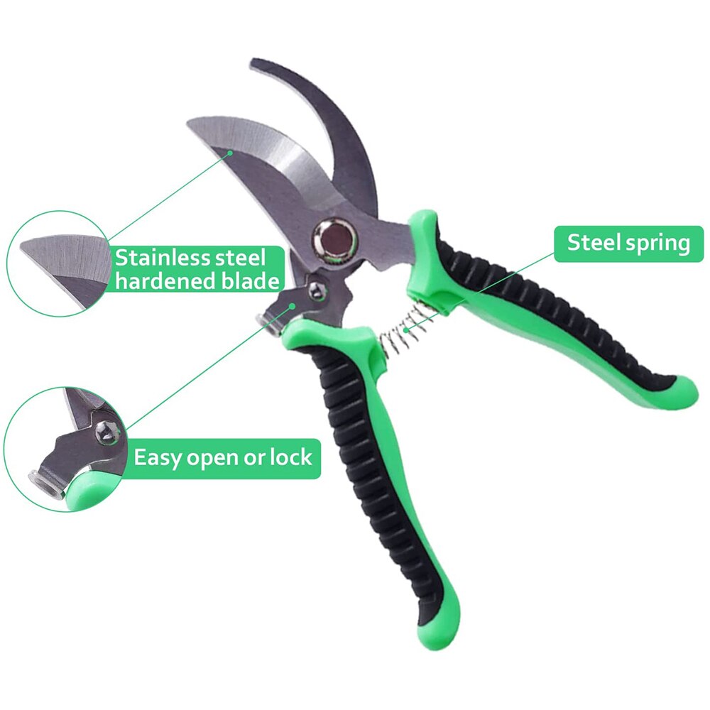 Pruner Garden Scissors Shear Sharp Bypass Pruning Shears Tree Cutter Trimmers Secateurs Hand Gardening Pruning Tool