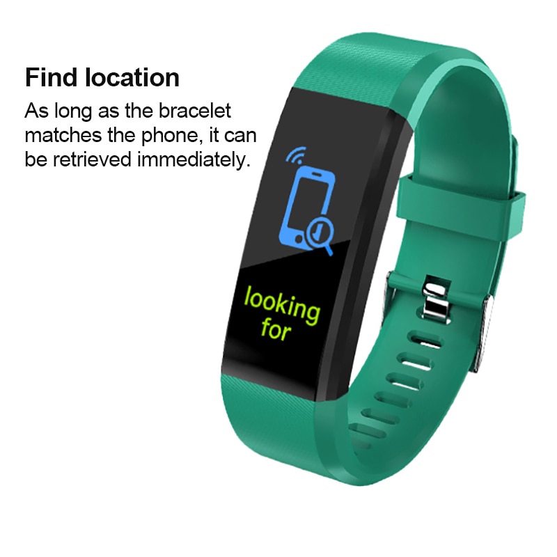 For 115 Plus Bluetooth Smart Watch Heart Rate Monitor Smart Watch Fitness Tracker Bracelet Waterproof Smart Wristband