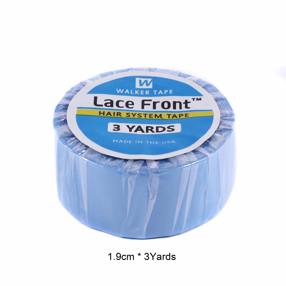 3 Yards * 1.9 cm Breedte Kant Voor Super Blauwe Tape Voor Toupet en Pruik Pre-tape Hair Extensions