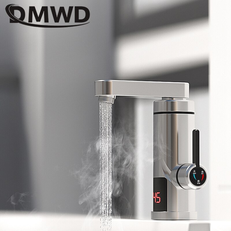 DMWD 3300W Household Electric Instant Heating Faucet Tankless water quickly heating tap Quick-heat Tap Water Heater LED display
