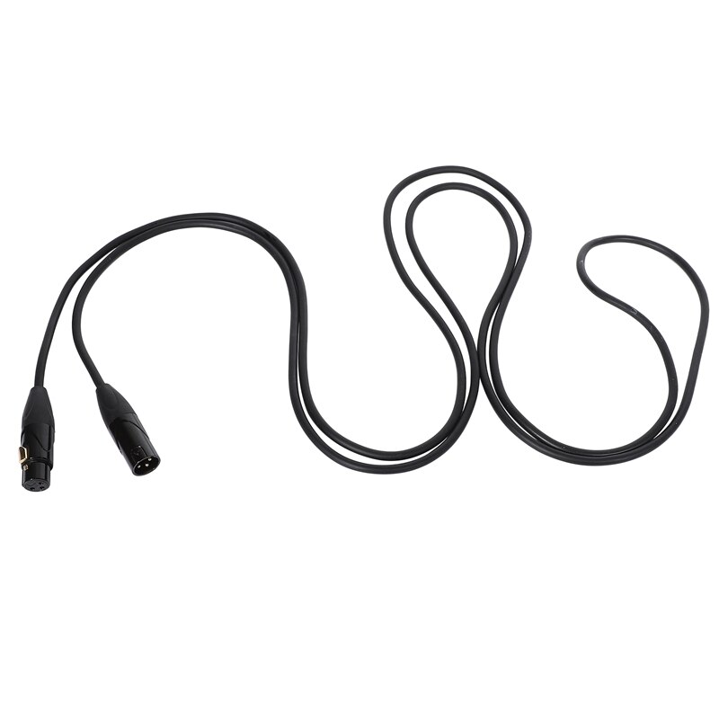 3 Pin XLR Male to Female Microphone Extension Cable o Extension Cables Cord Wire Line Black for Microphone