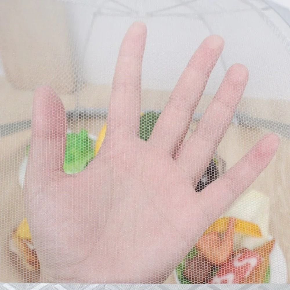 Foldable Food Covers Anti Fly Mosquito Breathable Dining Table Mesh Cover Dustproof Vegetable Cover Umbrella