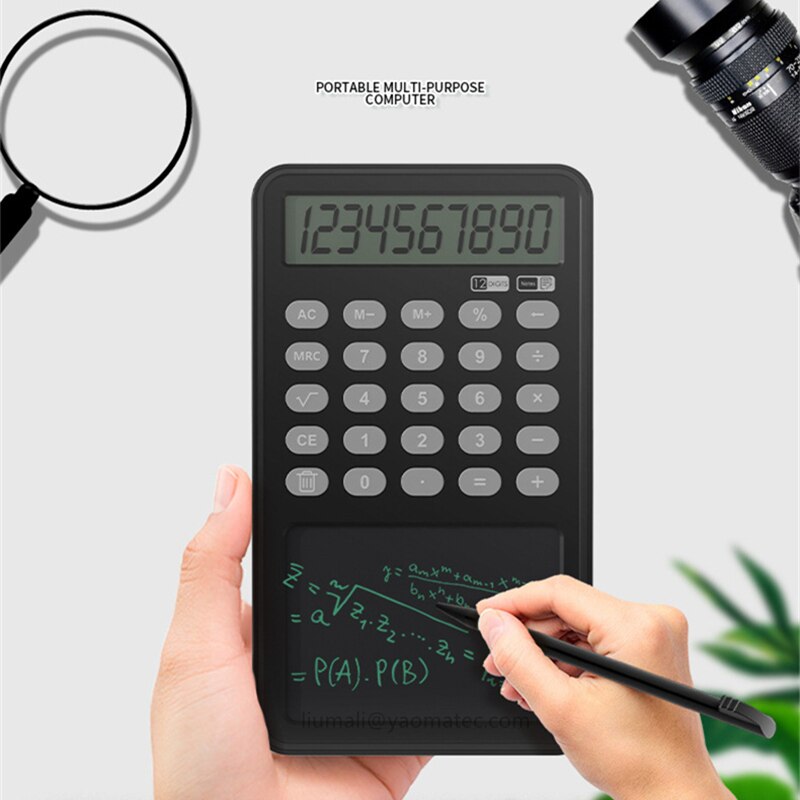Basic Rekenmachine Standaard Functie Calculator Notepad Graffiti Board Tekentafel Lcd Schrijfblad