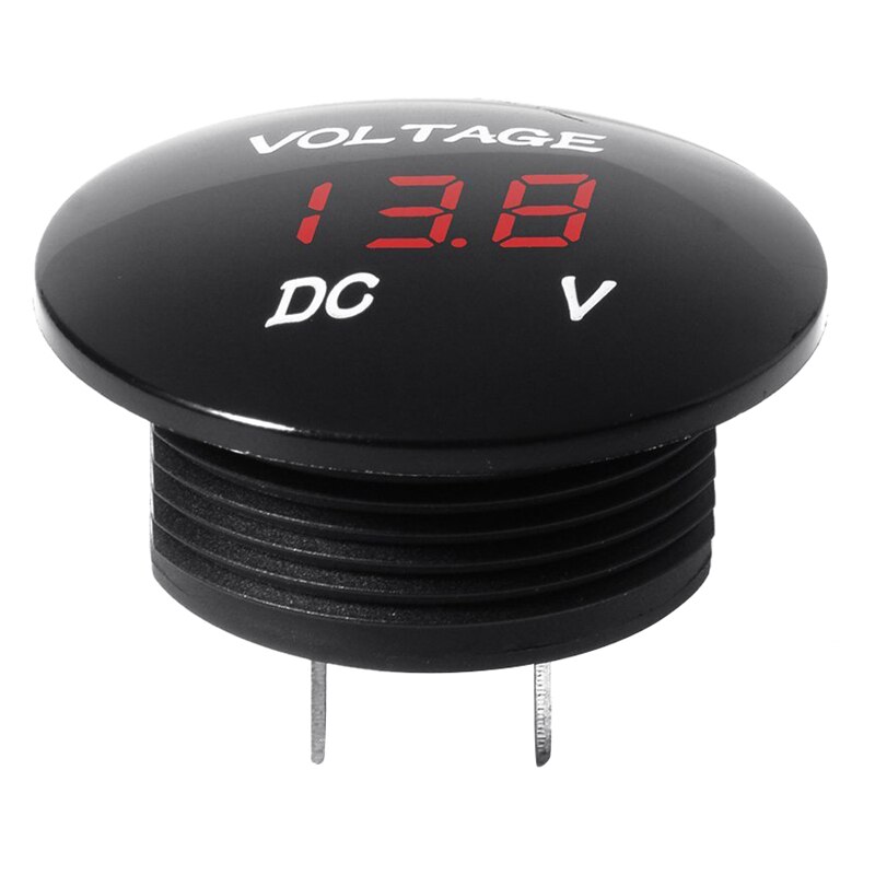 12 V-24 V DC Voltmeter Auto Monitor Motorfiets LED Rode Waterdichte Voltmeter