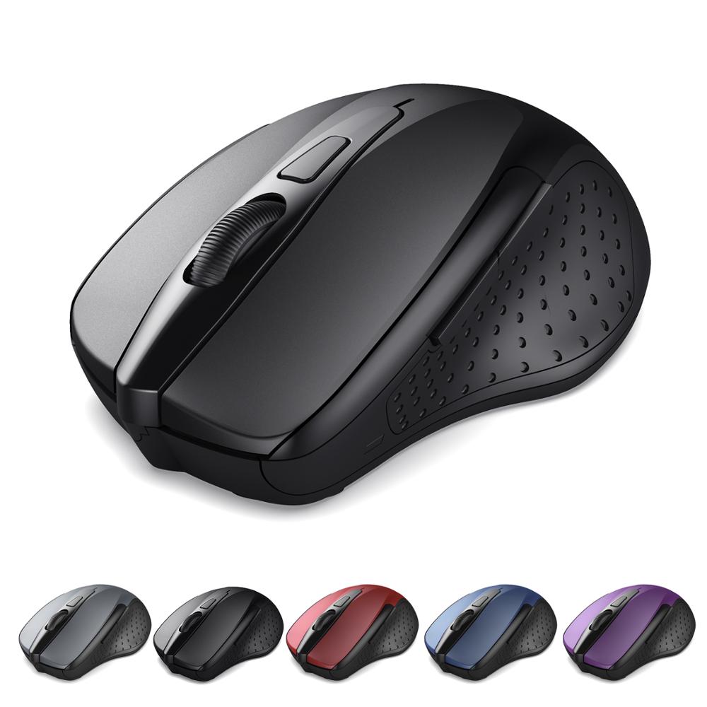 TeckNet Optical Wireless Mouse 2600DPI 2.4GHz Cordless Ergonomics Mice with USB Receiver Computer Mause for Desktop Notebook PC