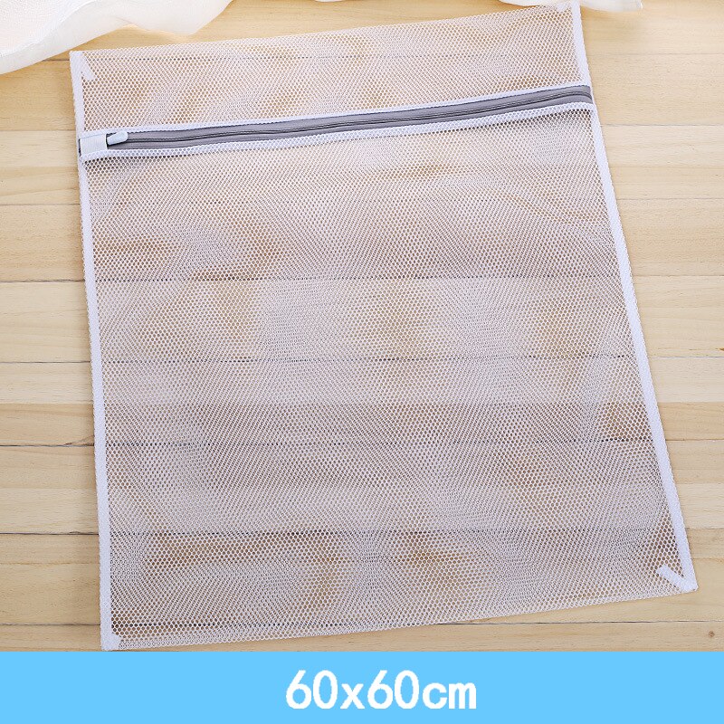 Mesh Laundry Bags for Clothes Washing Machine Socks Underwear Bed Sheet Clothes Storage Mesh Net Filter Wash Bag: 60x60cm
