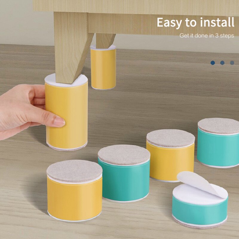 Foot Pad Carbon Steel Table Leg Heightening Pad Thickening Heightening Sofa Table Leg Pad 4 Colors Household Goods Simple
