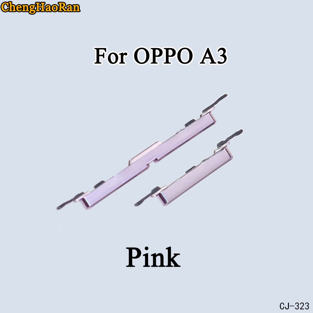 ChengHaoRan 1Pcs Side Power Button Substituição Chave peças de Reposição Para OPPO R15 Standard edition A1 A3 A30: A3-Pink