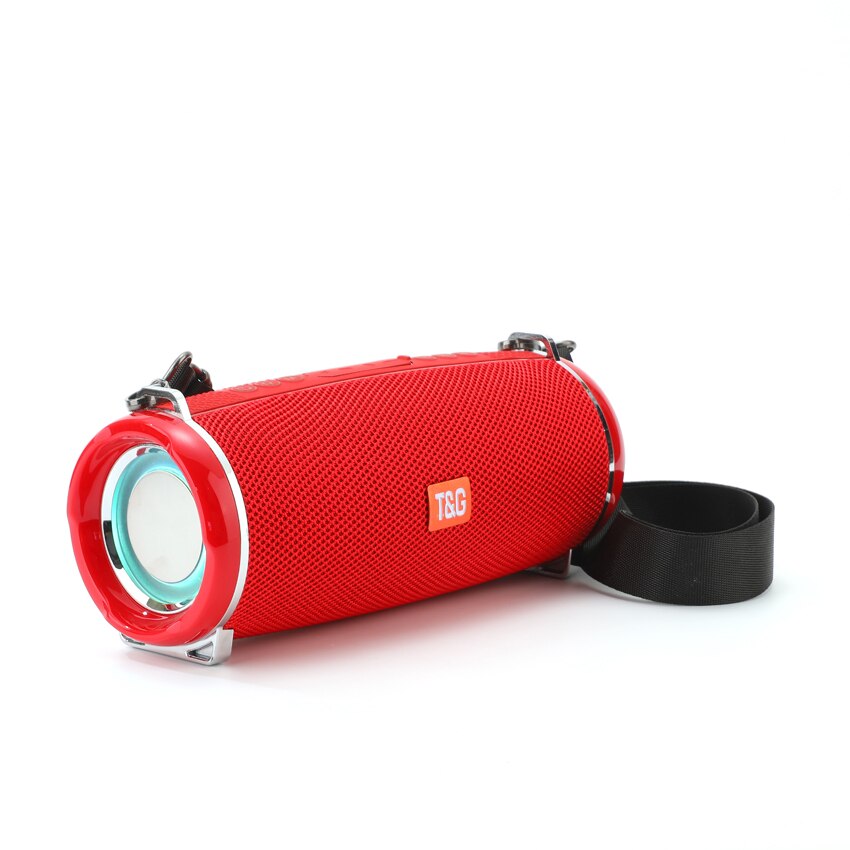 T &amp; G TG192 20W Draagbare Bluetooth Speaker 2400Mah Rgb Led Licht Draadloze Boombox Waterdichte Outdoor Subwoofer Stereo luidspreker: Rood