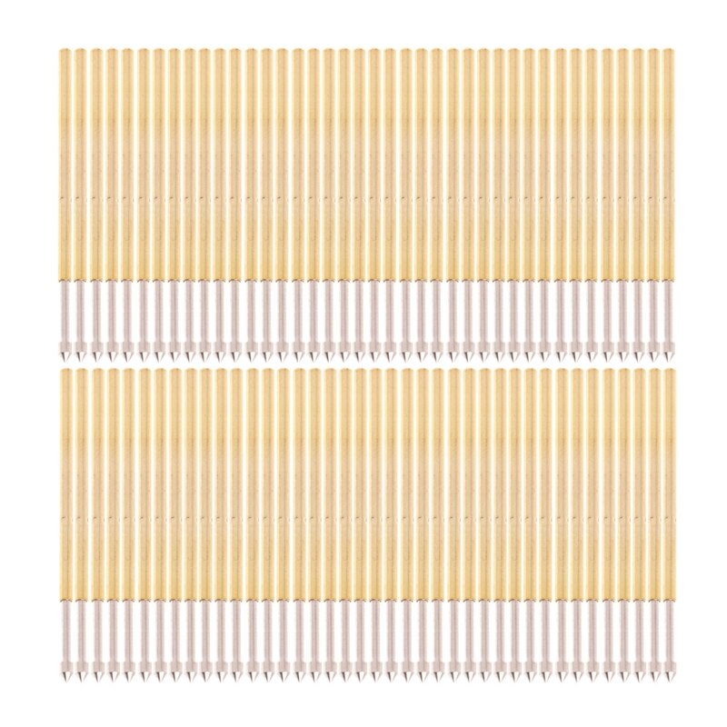100 Pcs Spring Test Probe Pogo Pin P100-E2 Dia 1.36mm Length 33.3mm