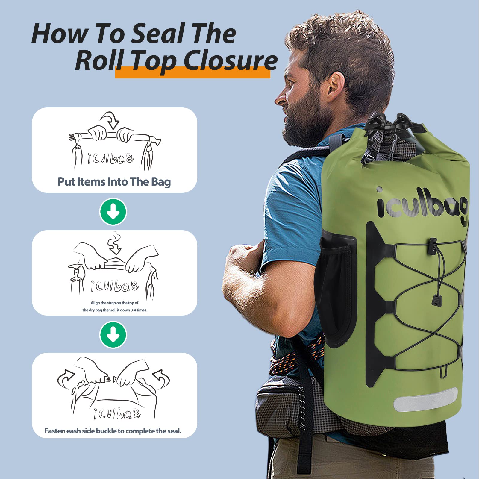 Mochila de 25 latas, bolsa de almuerzo más fresca para mujeres y hombres, mochila enfriadora impermeable con refrigeración de 12 horas para acampar, playa, bolsa enfriadora de viaje