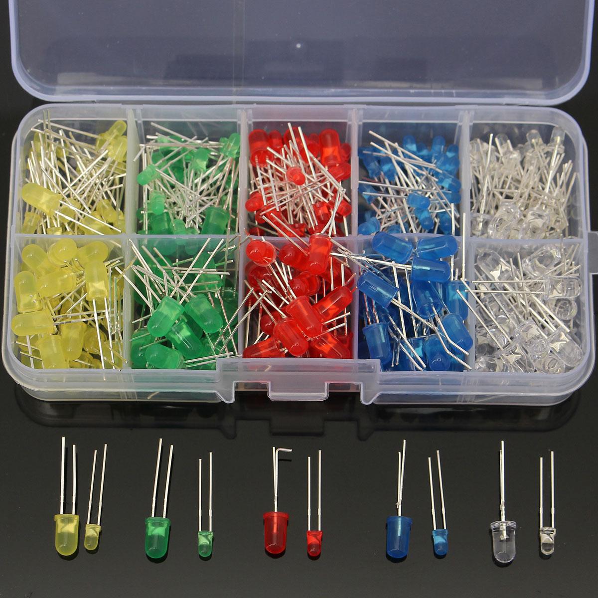 300Pcs 3mm 5mm LED Diode 10 Values Assortment Kit For Arduino
