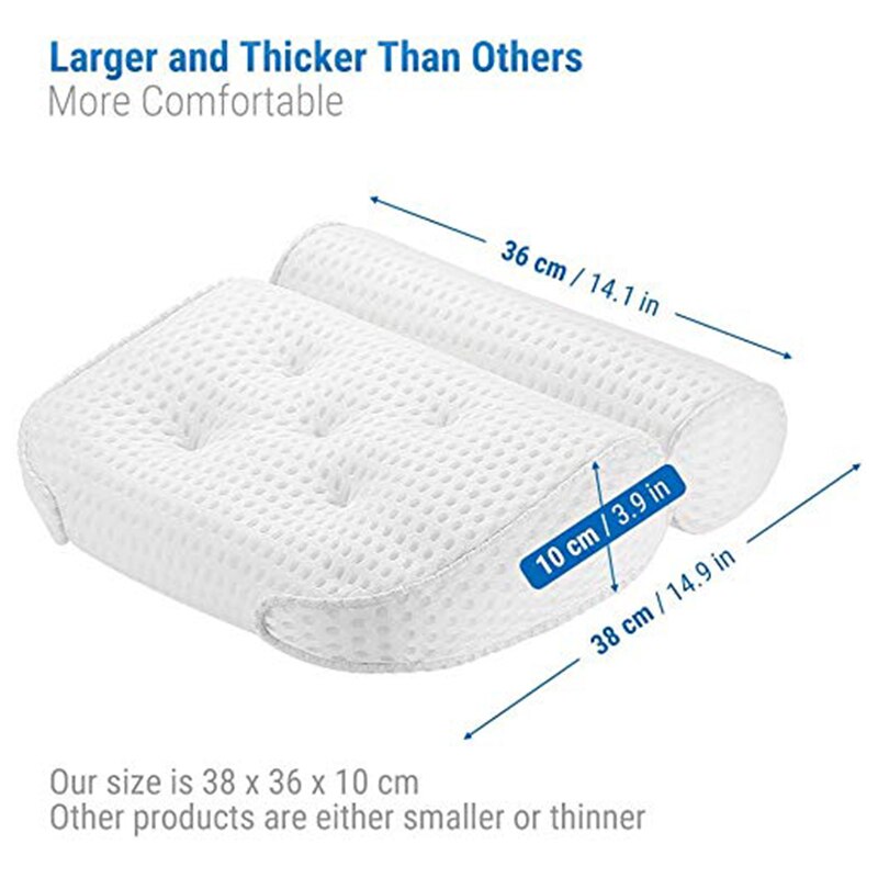 Cuscino da bagno per vasca da bagno casa terme cuscino per donna uomo con maglia d'aria 4D traspirante aiuta a sostenere la testa collo e schiena EIG88