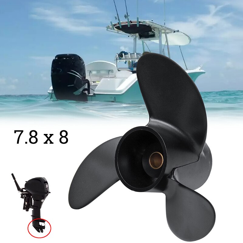 Accessory Replacement Aluminum Outboard Propeller 7.8 X 8 For Boat
