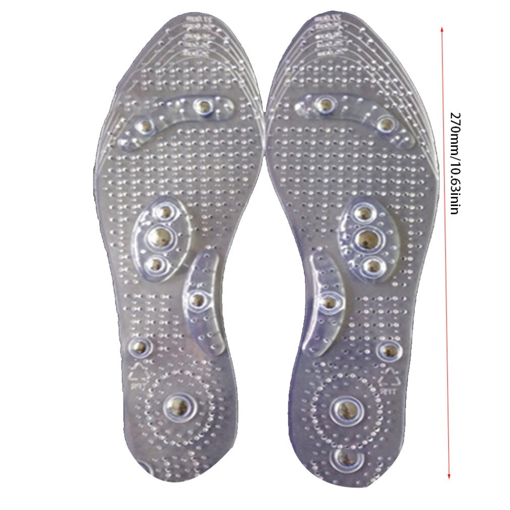 1 Paar Magnetische Therapie Afslanken Inlegzolen Voor Gewichtsverlies Voet Massage Gezondheidszorg Schoenen Mat Pad Acupunctuur Masseren Binnenzool: 27cm