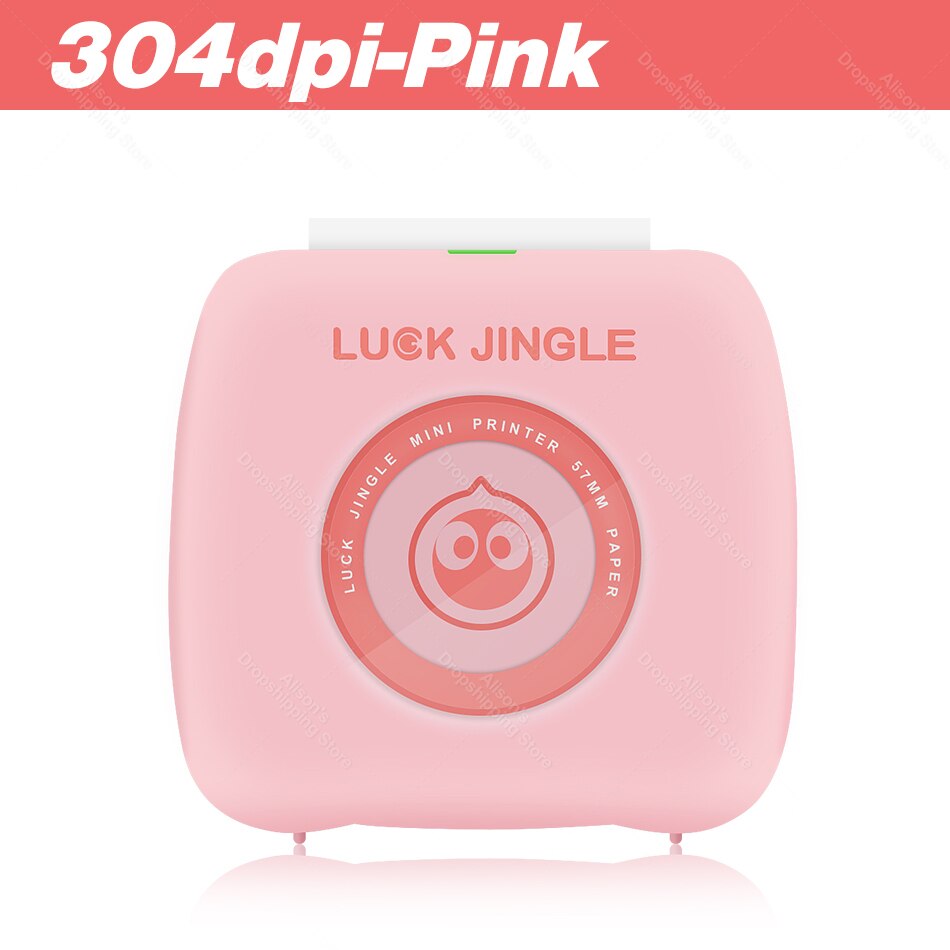 Pocket Photo Printer 304Dpi Draagbare Bluetooth Printers Foto Thermische Draadloze Printer Werk Op Android Ios Telefoon Printer: 1 Pink Printer