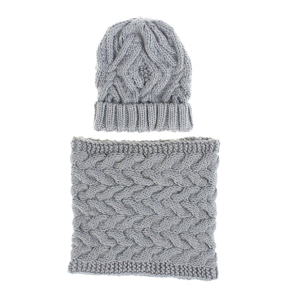 Sombrero y bufanda Multicolor para unisex, sombrero de acrílico sólido para mujer, con bufanda, sombreros de punto cálidos para exteriores, conjunto de bufandas, accesorios de invierno: 7