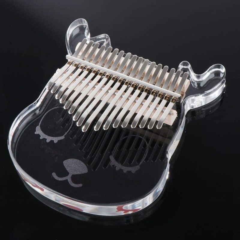 Cega 17 tangenter kalimba tommelfinger klaver, mini bærbart klaver kalimba crystal, fødselsdag, børn voksne begyndere, sød hjort