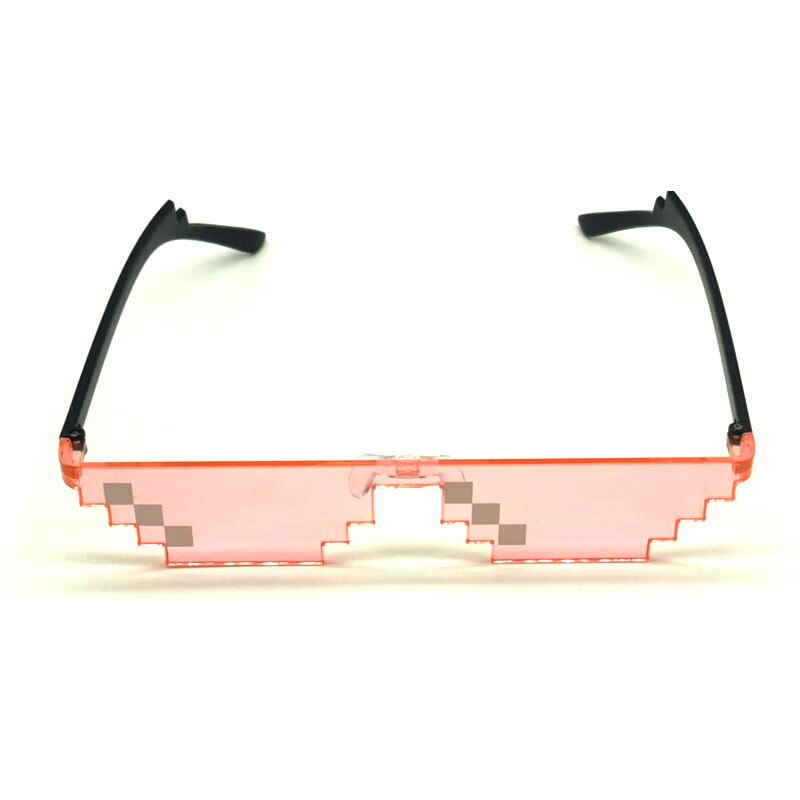 Mosaik Sonnenbrille Trick Spielzeug Schurke Leben Gläser Codierung Pixel modisch Coole Brille Frauen Männer Schwarz Mosaik Sonnenbrille Kind Lustige Brillen: Rosa1