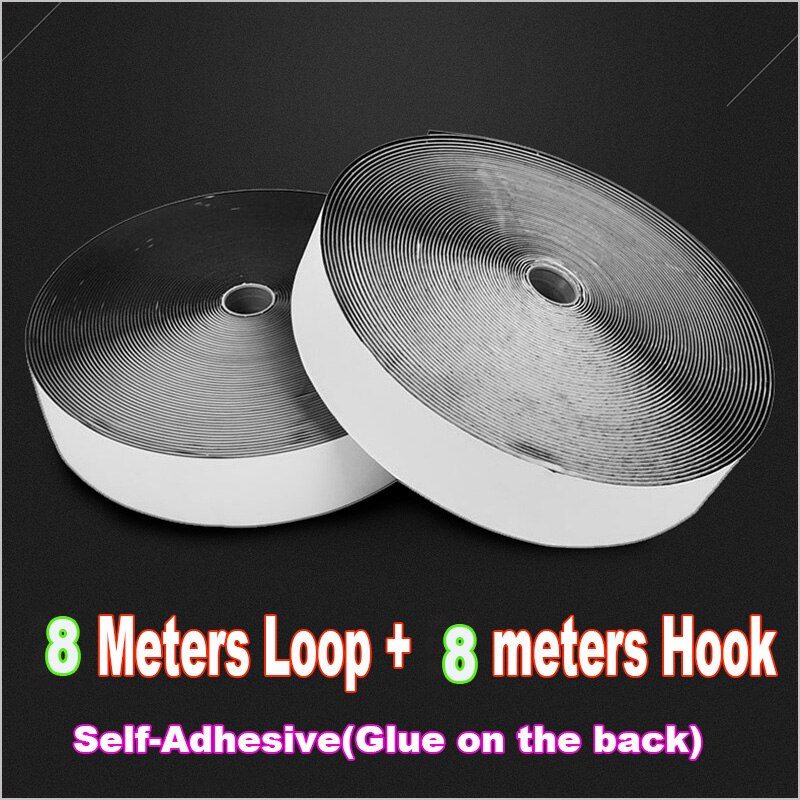 8 meters*2 nylon velcros self adhesive fastener tape sewing magic loop hook sticker strip clothing stick tape velcroing strap