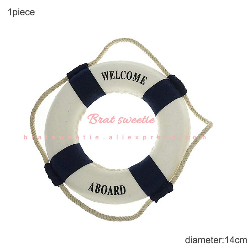 Marinha náutica festa de aniversário bolo, navio, roda de âncora, estilo mediterrâneo, barco, bolo, ferramentas de decoração: 14cm navy lifering