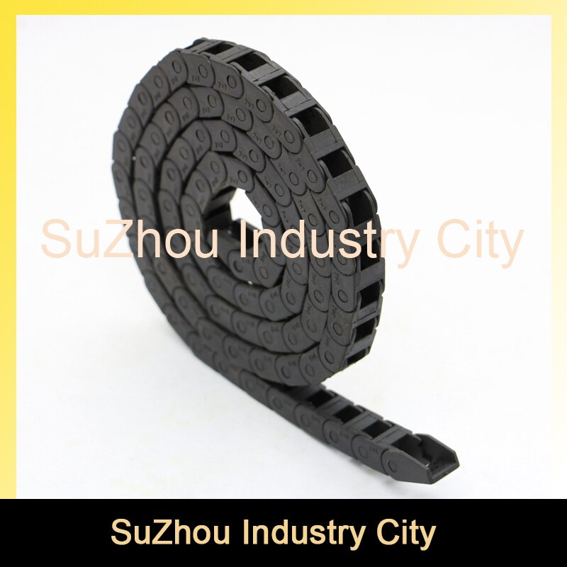 7x7mm L1000mm Plastic Cable Drag Chain Wire Carrier with end connectors plastic towline CNC Mill Router Machine non opening