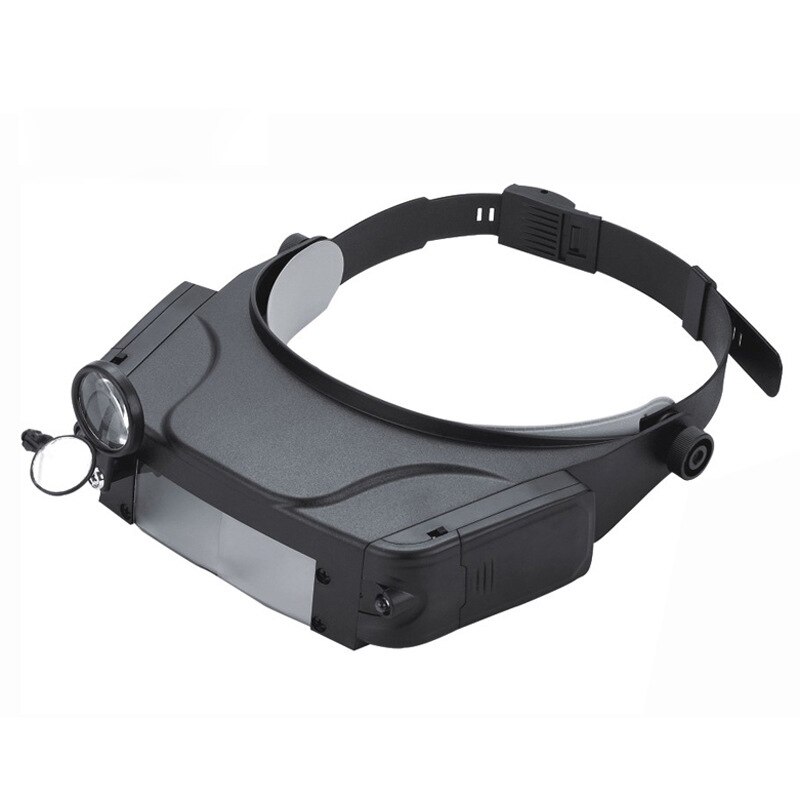 Optical ABS Multiple Head-mounted Magnifying Glass LED Reflective Lens Surgery Loupe: Default Title