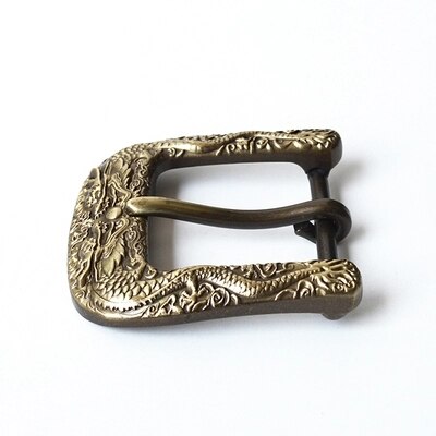 Hebilla de cinturón de latón macizo, apta para cinturones de 3.8-40cm anchos, para jeans, para hacer tú mismo, para cinturones, accesorios de cuero para manualidades.: Latón