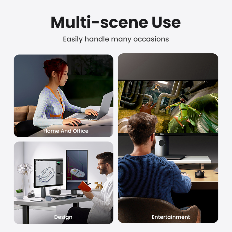 UGREEN USB Wired Mouse with Ergonomic 1200 DPI 3 Buttons Mouse for Laptops and PCs