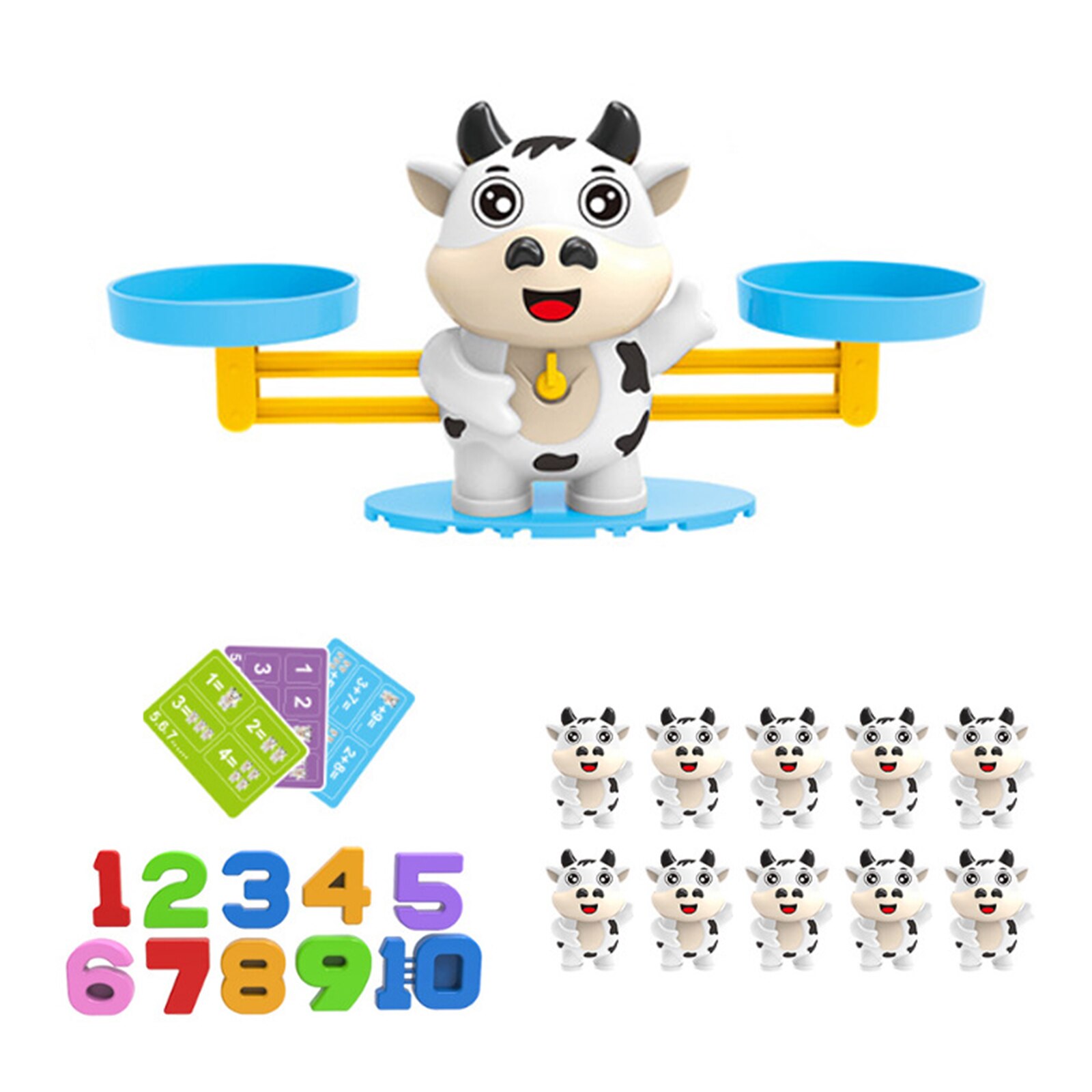 Juguetes de matemáticas para niños, juego de balanza de equilibrio, juegos de números, bloques de apilamiento, pingüino, mono, de educación temprana: A4